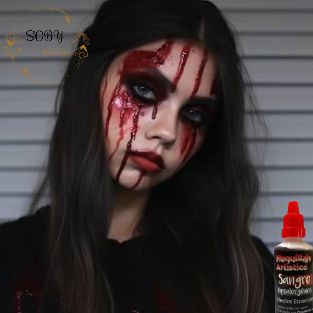 VampBlood™-Perfecta para Disfraces, Maquillaje de Halloween y Efectos Especiales.